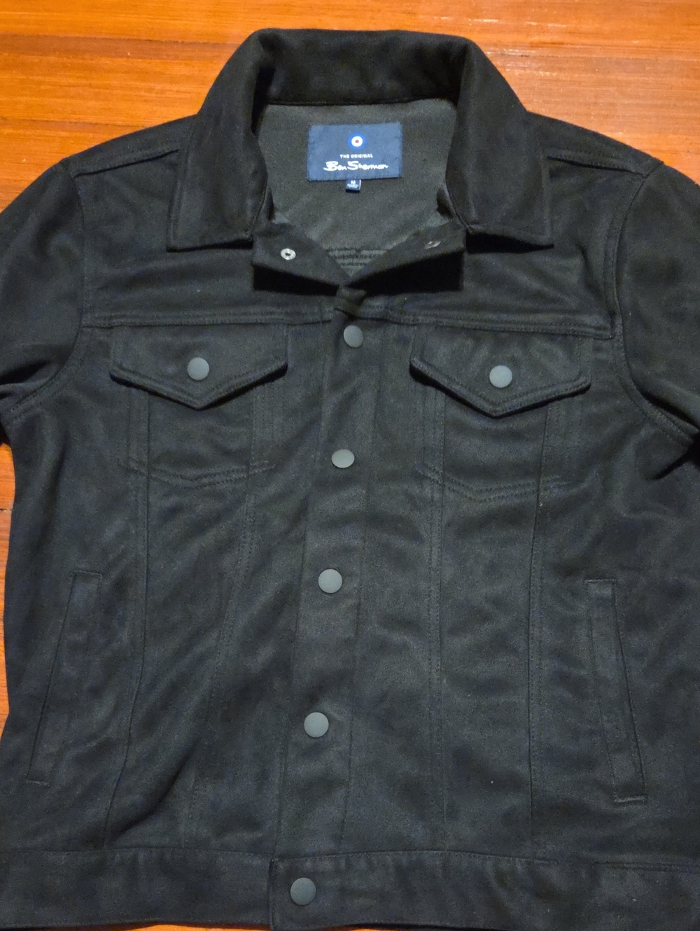 Ben Sherman Black Lightweight Button-Front Shirt Jacket - Picture 4 of 7